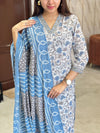 Abhita Sky Blossom Kurta Suit Set