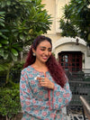 Meher Floral Kurta with Embroidered Farsi Pajama Set