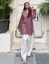 Ruhani Hand Block Kurta with Embroidered Farsi Set