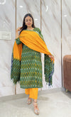 Sundari Sunset Ikkat Suit Set