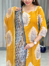 Laya Mustard Hand Block Batik Print Kurta Suit Set