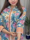 Nandini Floral Print Aqua Co-ord Set