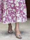 Naysha Mauve Floral Print Cotton Gown