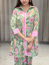 Drishti Green Floral Print Cotton Co-ord Set