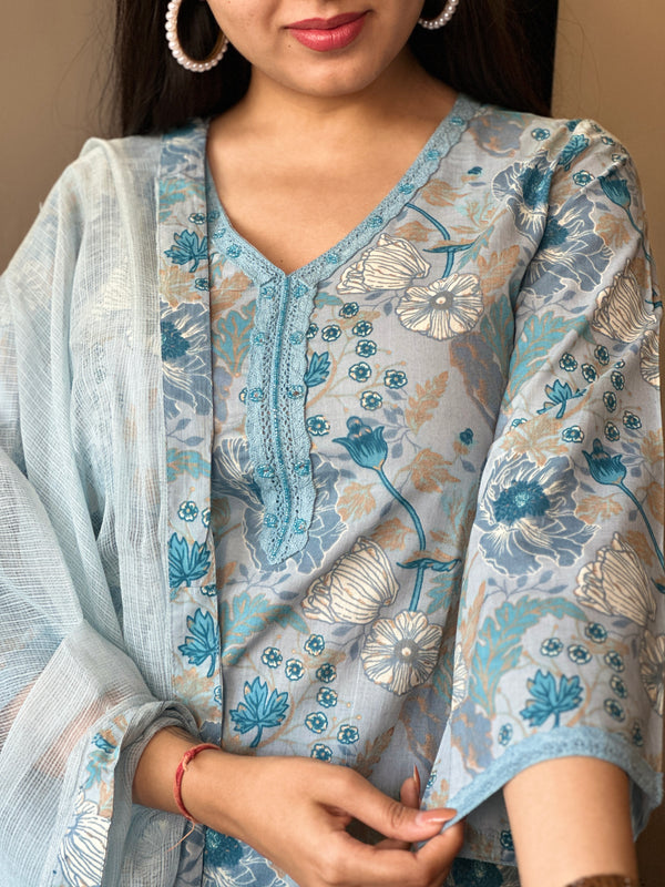 Akriti Ocean Blue Breeze Suit