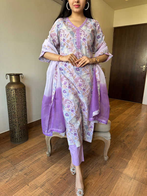 Akriti Ocean Breeze Suit-Purple