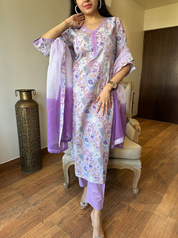 Akriti Ocean Breeze Suit-Purple