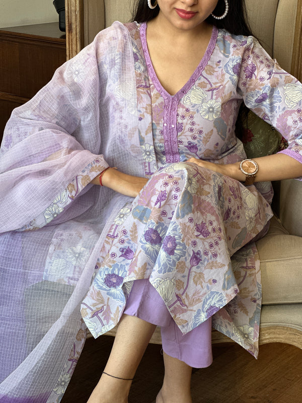 Akriti Ocean Breeze Suit-Purple