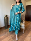 Amara Teal Blossom Elegance