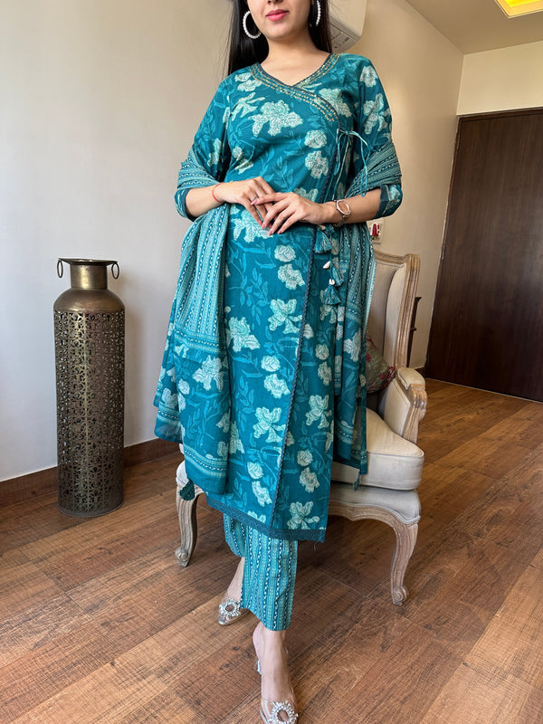 Amara Teal Blossom Elegance