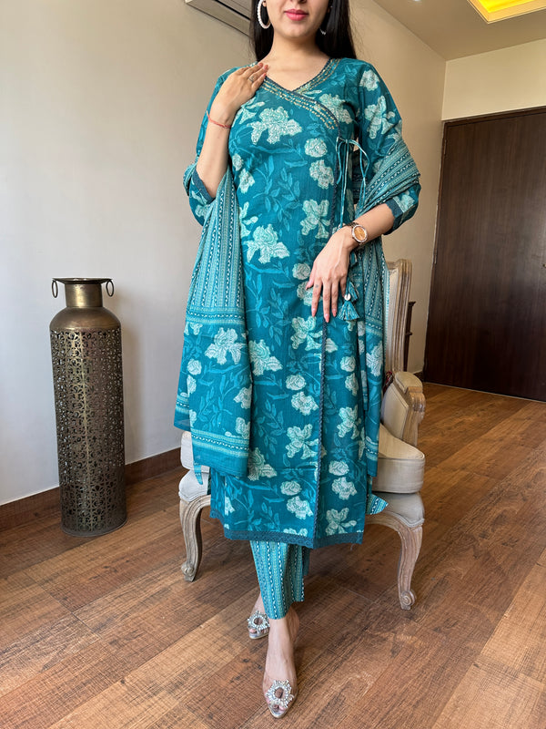 Amara Teal Blossom Elegance