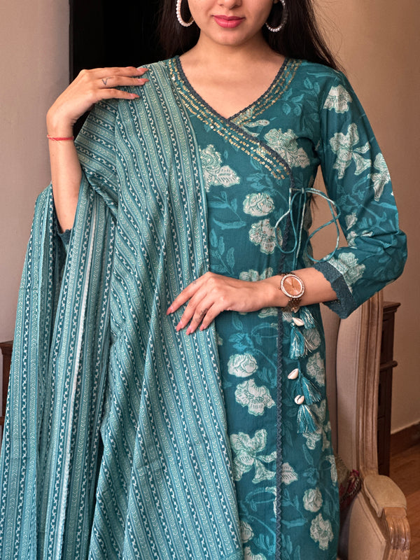 Amara Teal Blossom Elegance