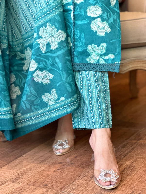 Amara Teal Blossom Elegance