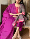 Ekanta Magenta Grace Kurta Set