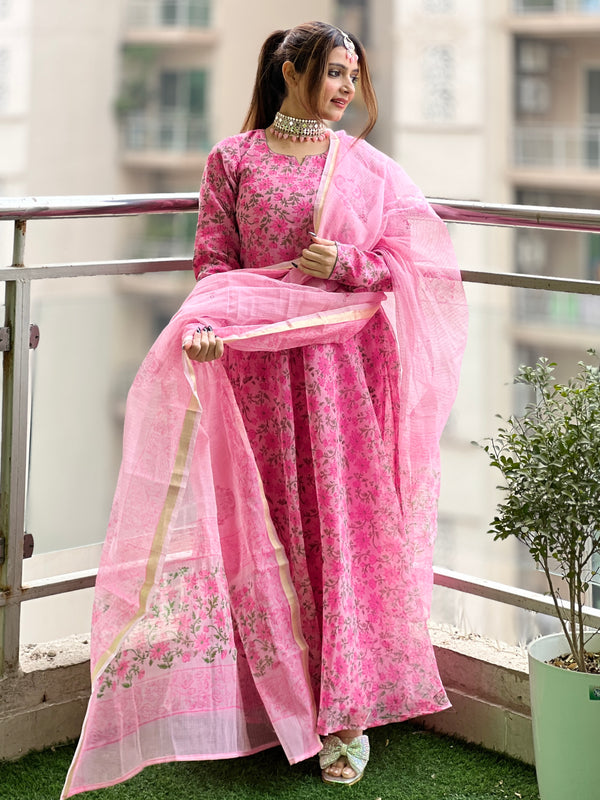 Tarunika Kota Doria Anarkali suit set