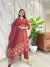 Nirvana Crimson Bloom Kurta Suit Set