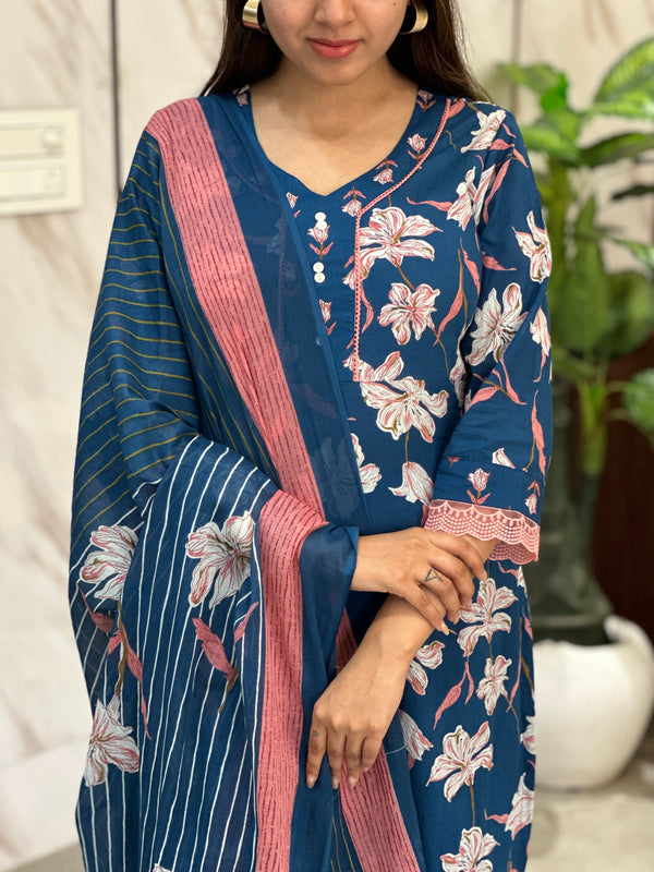 Nalini Blue Lily Kurta pant Set