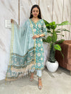 Anvaya Green Bloom Kurta Suit Set