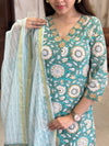 Anvaya Green Bloom Kurta Suit Set