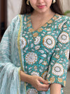 Anvaya Green Bloom Kurta Suit Set
