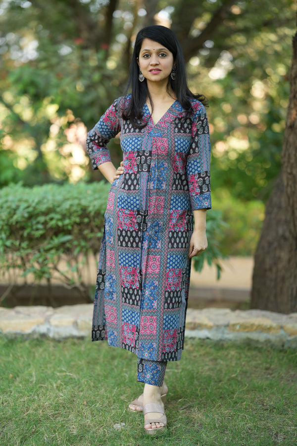 Kriti Blue Kurta Pant Set