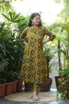 Tarangini Cotton Discharge Print A-Line Suit Set