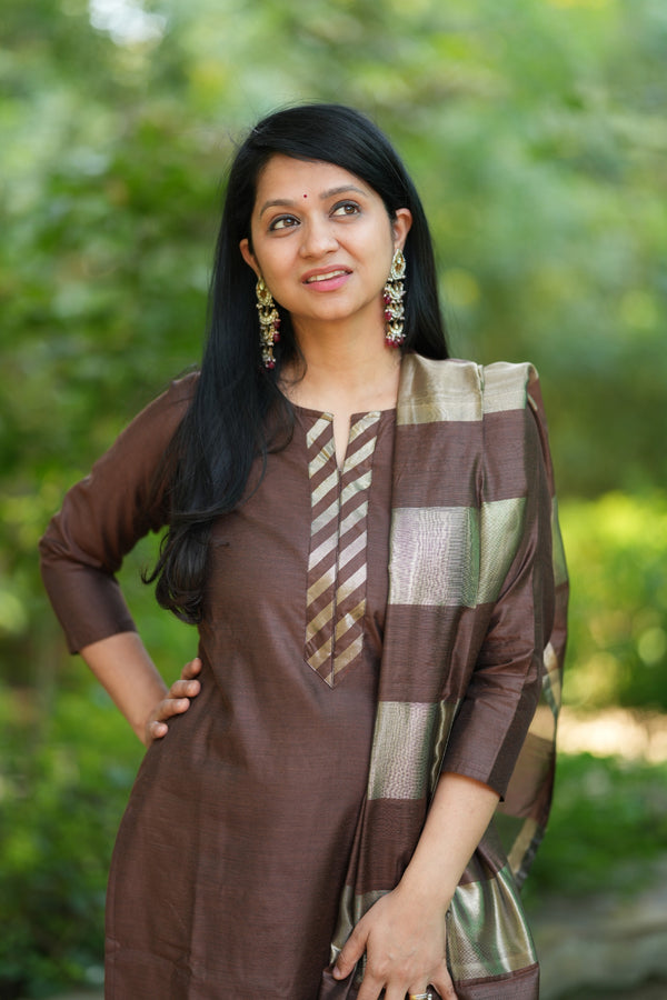 Mrinalini Silk Heritage Suit Set