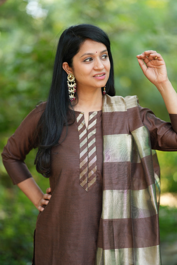 Mrinalini Silk Heritage Suit Set