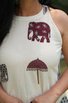 Yazhini Cotton Flex Handloom Elephant Motif Suit Set