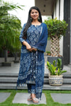 β¨ Tavisha Linen Hand BlockPrinted Suit Set with lining