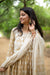 Beige and White Embroidered Anarkali Dress