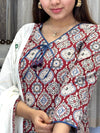Aashitha Applique Ajrak Cotton Suit Set