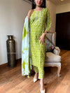 Lime Bloom Cotton Set