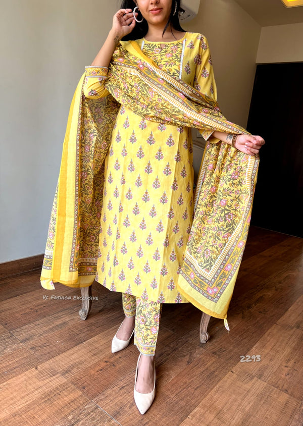 Sunshine Bloom Cotton Suit Set