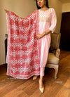 Blush Bloom Cotton Suit Set-Attached lining