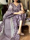 Gulmohar Grape Handblock Suit Set