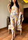 Sunset Bloom 3-Piece Co-ord Set