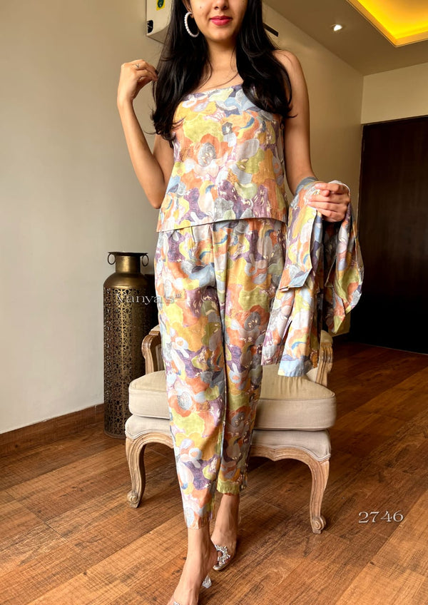 Sunset Bloom 3-Piece Co-ord Set
