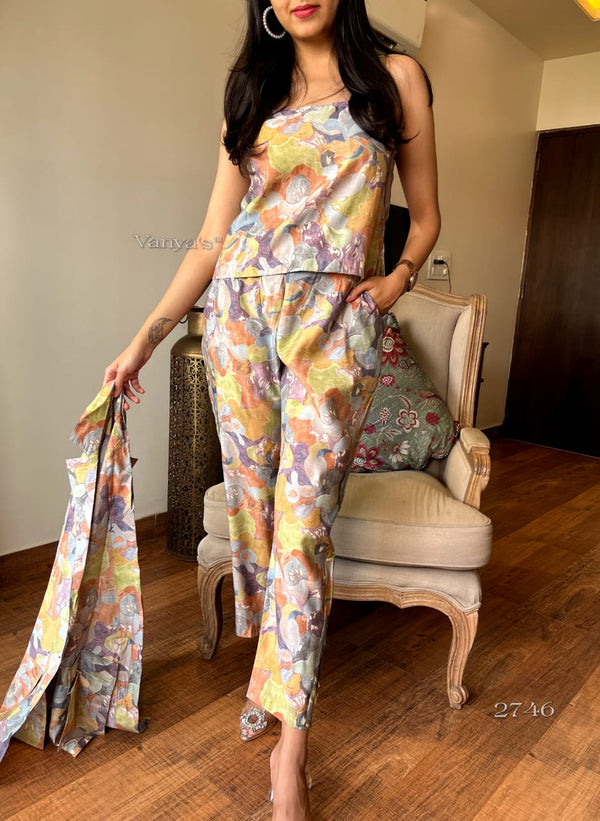 Sunset Bloom 3-Piece Co-ord Set