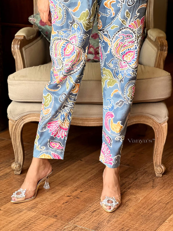 πͺ· Elegant Lotus Blue 3-Piece Co-ord Set