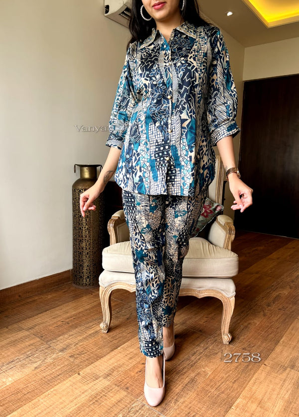 πUrban Luxe Co-ord Set (Available in Teal Blue & Orchid Purple)