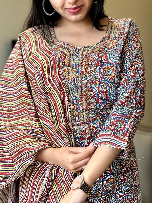 β¨ Name: Rustica & Mosaic Melody Cotton Suit Set