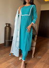Aqua Charm Cotton Suit Set