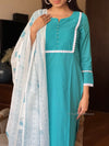 Aqua Charm Cotton Suit Set
