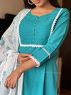 Aqua Charm Cotton Suit Set