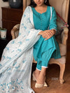 Aqua Charm Cotton Suit Set
