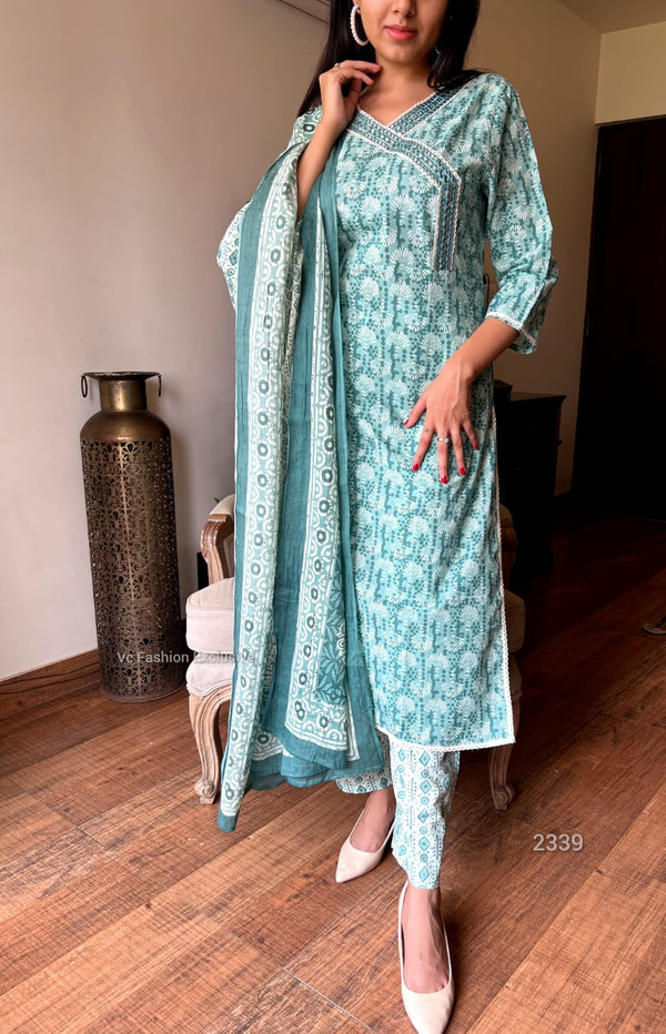 Aqua Maze Cotton Elegance Set