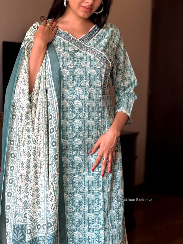 Aqua Maze Cotton Elegance Set