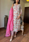 Gulbahaar β Pink Bloom Cotton Kurta Set