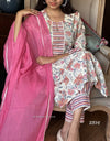 Gulbahaar β Pink Bloom Cotton Kurta Set